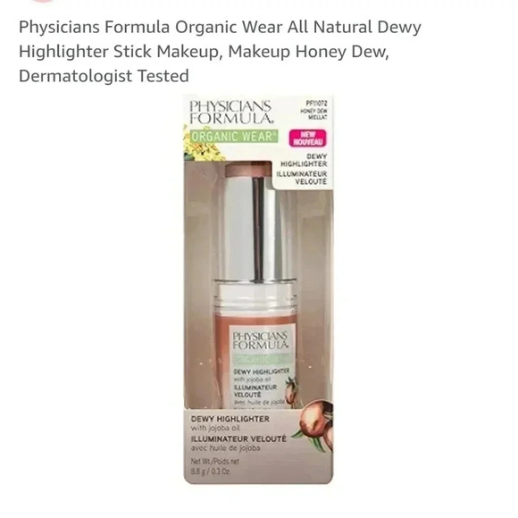 Physicians Formula Organic Wear All Natural Dewy Highlighter Stick Honey Dew - Picture 4 of 4
